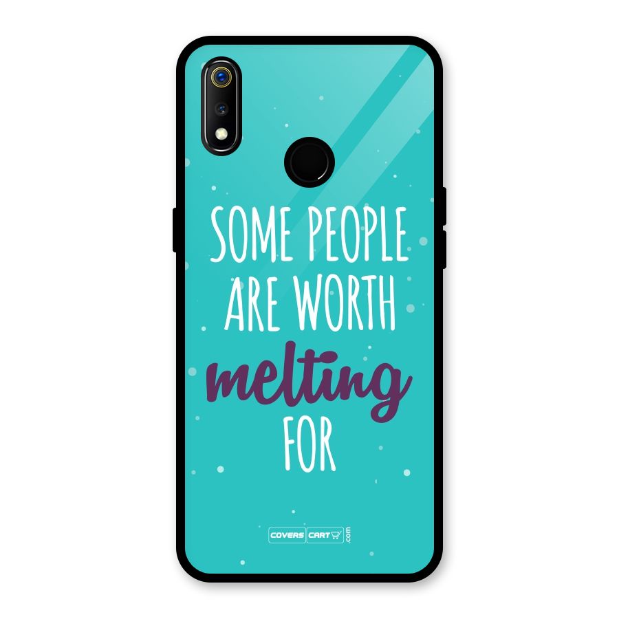 Some People Are Worth Melting For Glass Back Case for Realme 3i