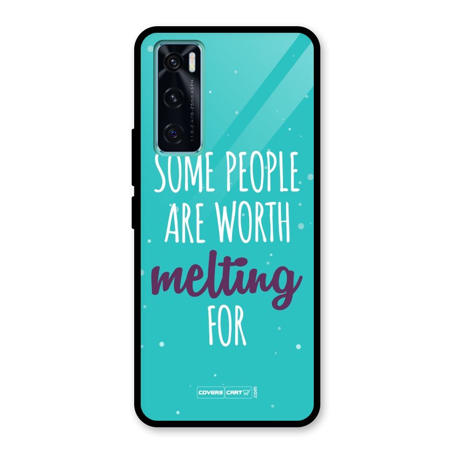 Some People Are Worth Melting For Glass Back Case for Vivo V20 SE