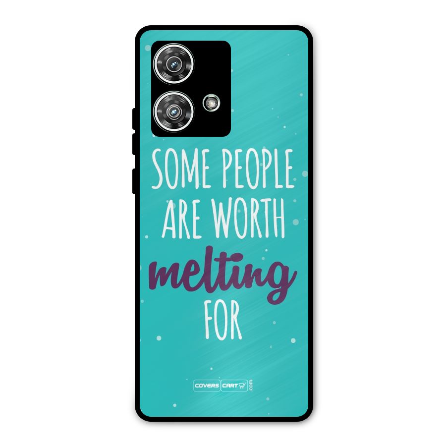 Some People Are Worth Melting For Metal Back Case for Motorola Edge 40 Neo