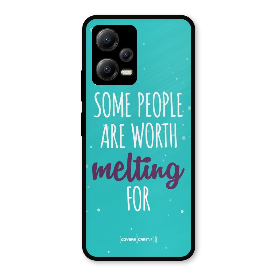 Some People Are Worth Melting For Metal Back Case for Redmi Note 12 5G