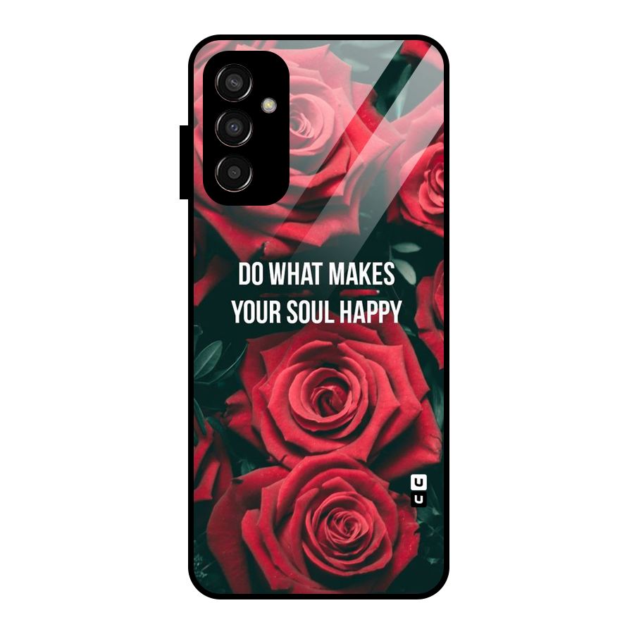 Soul Happy Glass Back Case for Galaxy F13