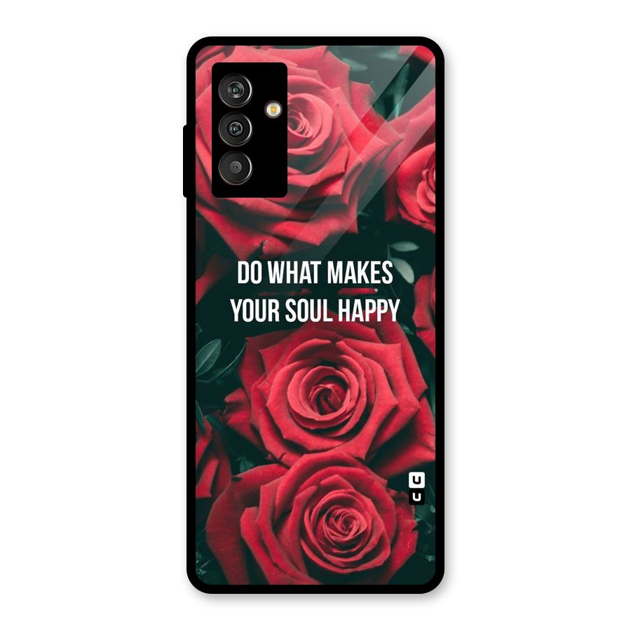 Soul Happy Glass Back Case for Galaxy M13