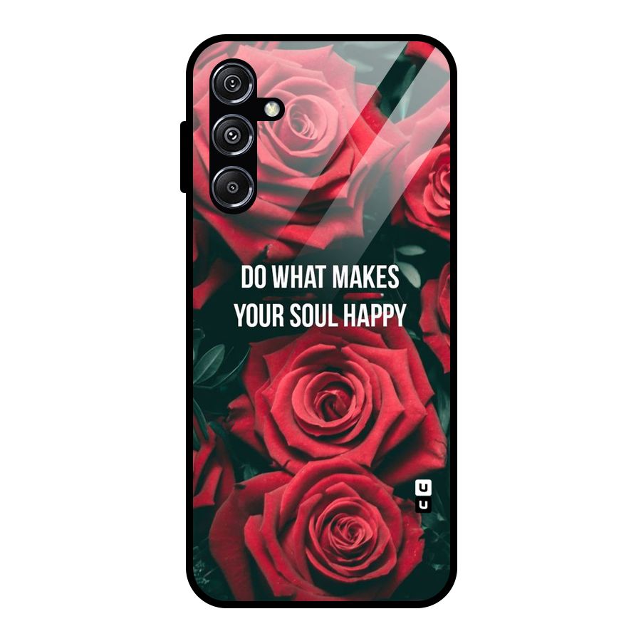 Soul Happy Glass Back Case for Galaxy M34 5G