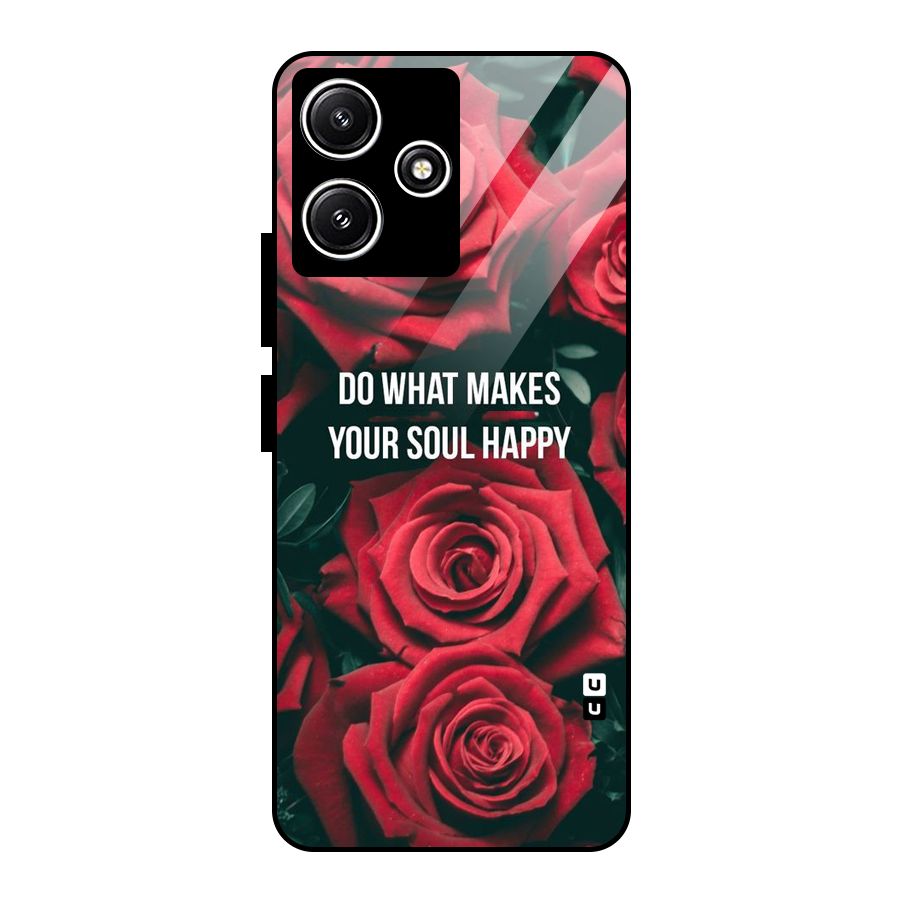 Soul Happy Glass Back Case for Poco M6 Pro