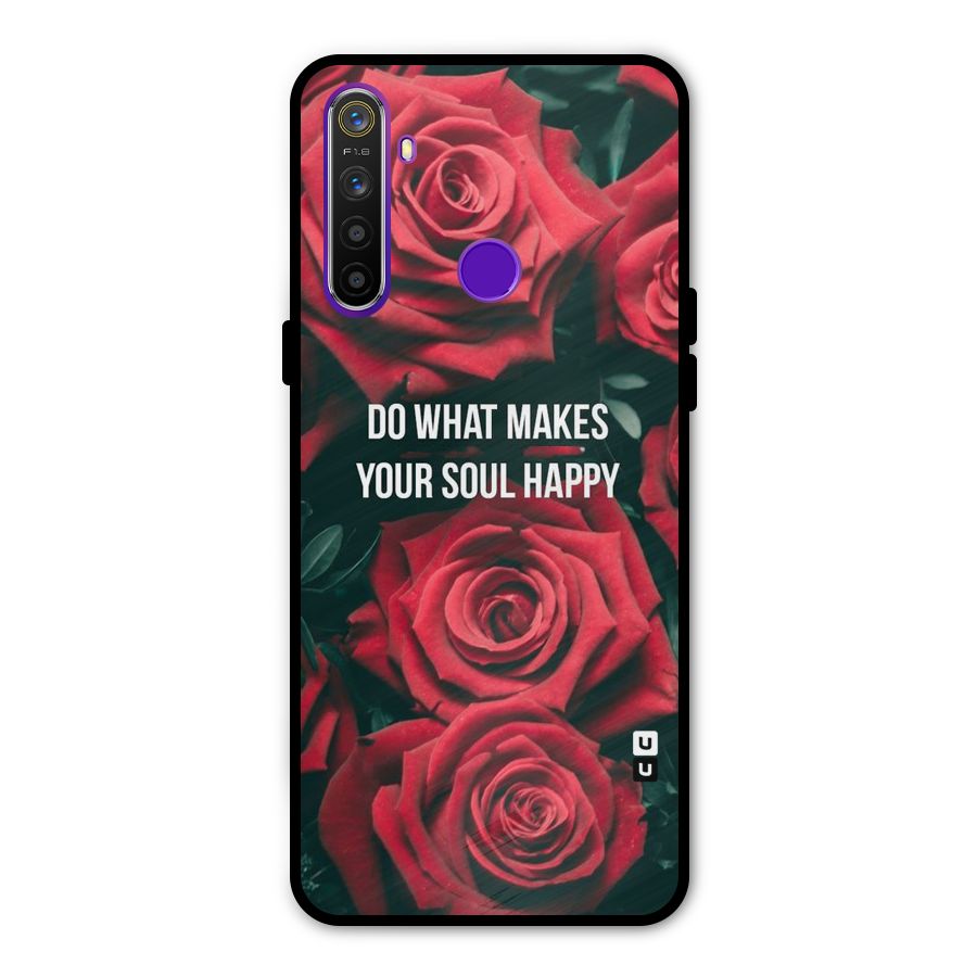 Soul Happy Glass Back Case for Realme 5s