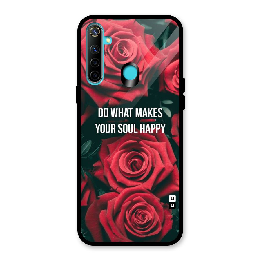 Soul Happy Glass Back Case for Realme Narzo 10