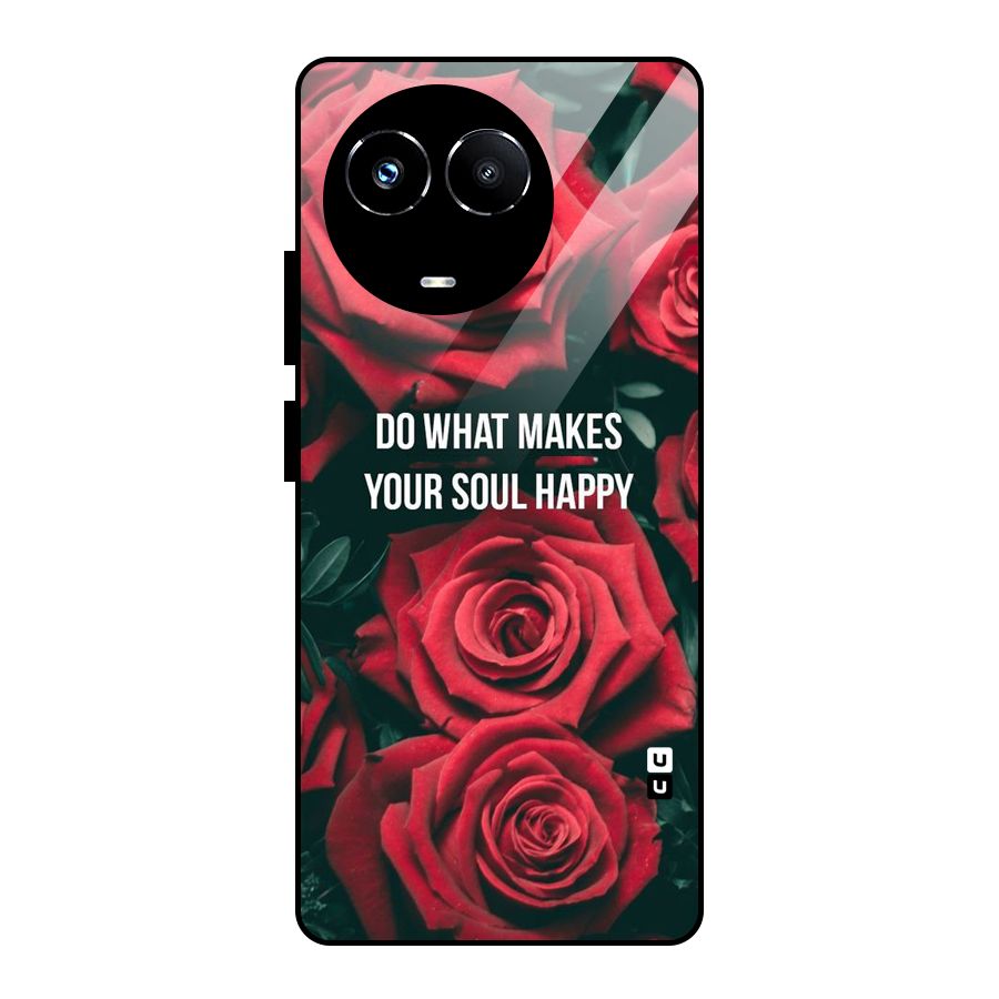Soul Happy Glass Back Case for Realme Narzo 60X