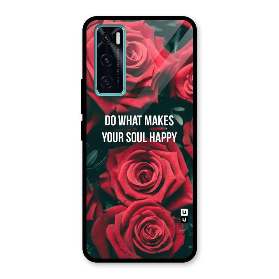 Soul Happy Glass Back Case for Vivo V20 SE