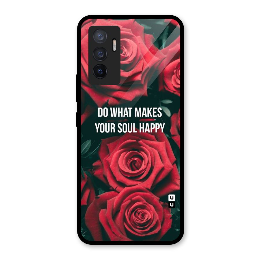 Soul Happy Glass Back Case for Vivo V23e