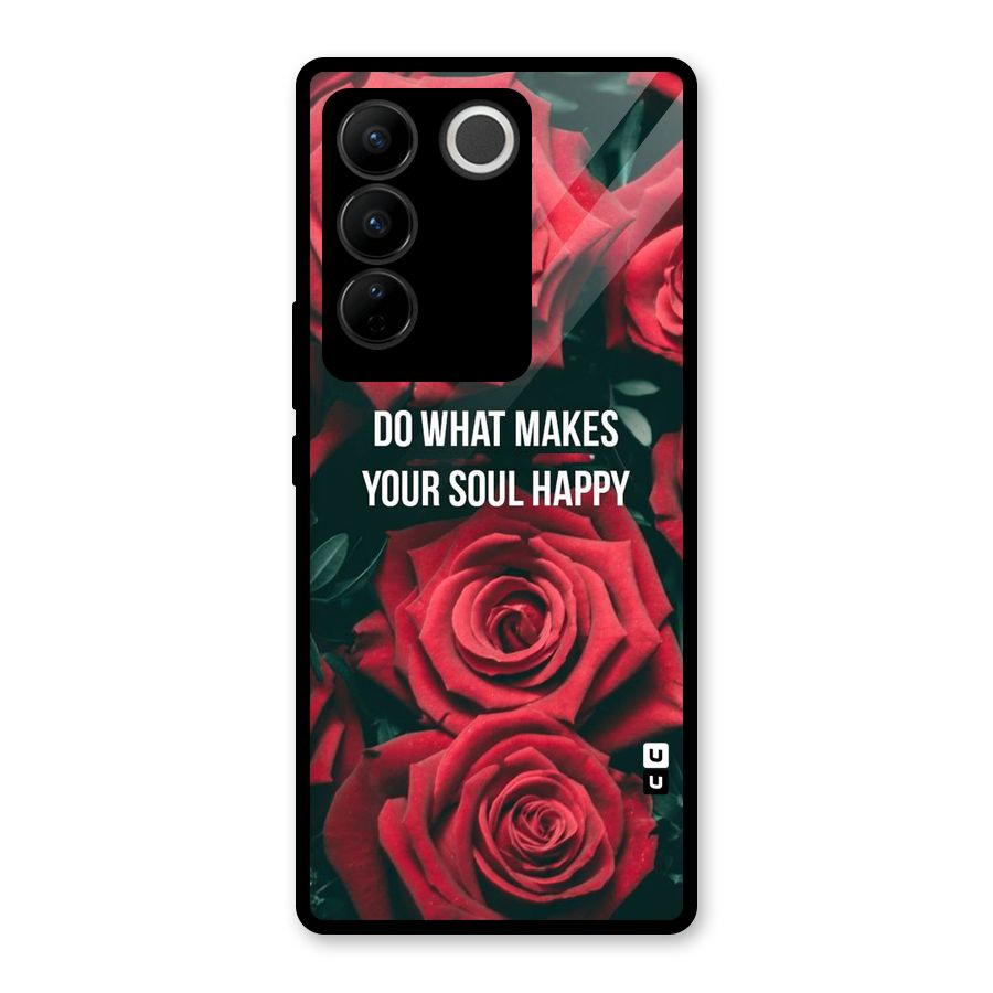 Soul Happy Glass Back Case for Vivo V27