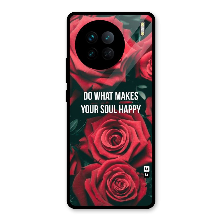 Soul Happy Glass Back Case for Vivo X90