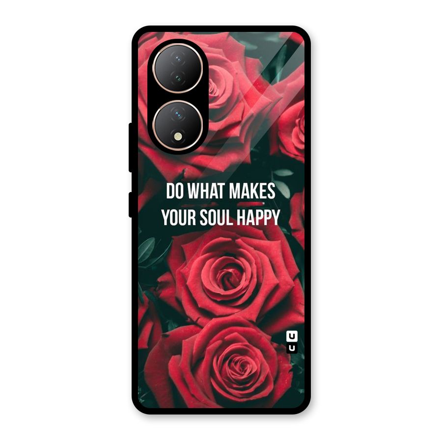 Soul Happy Glass Back Case for Vivo Y100A