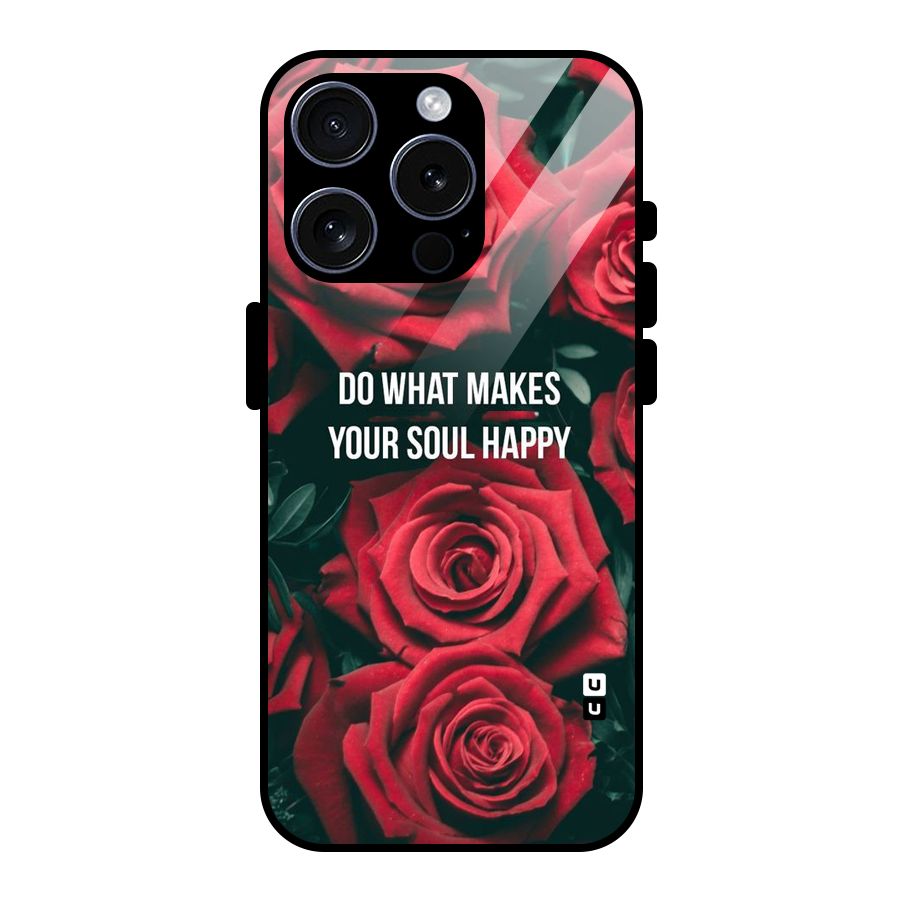 Soul Happy Glass Back Case for iPhone 15 Pro