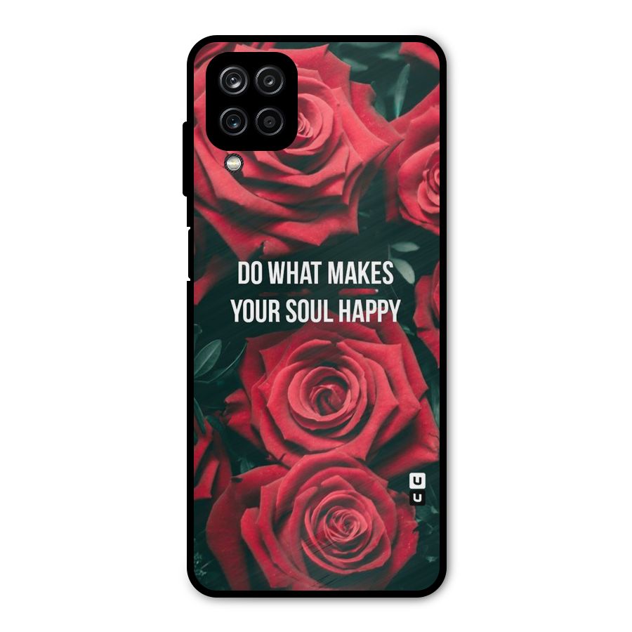 Soul Happy Metal Back Case for Galaxy A12
