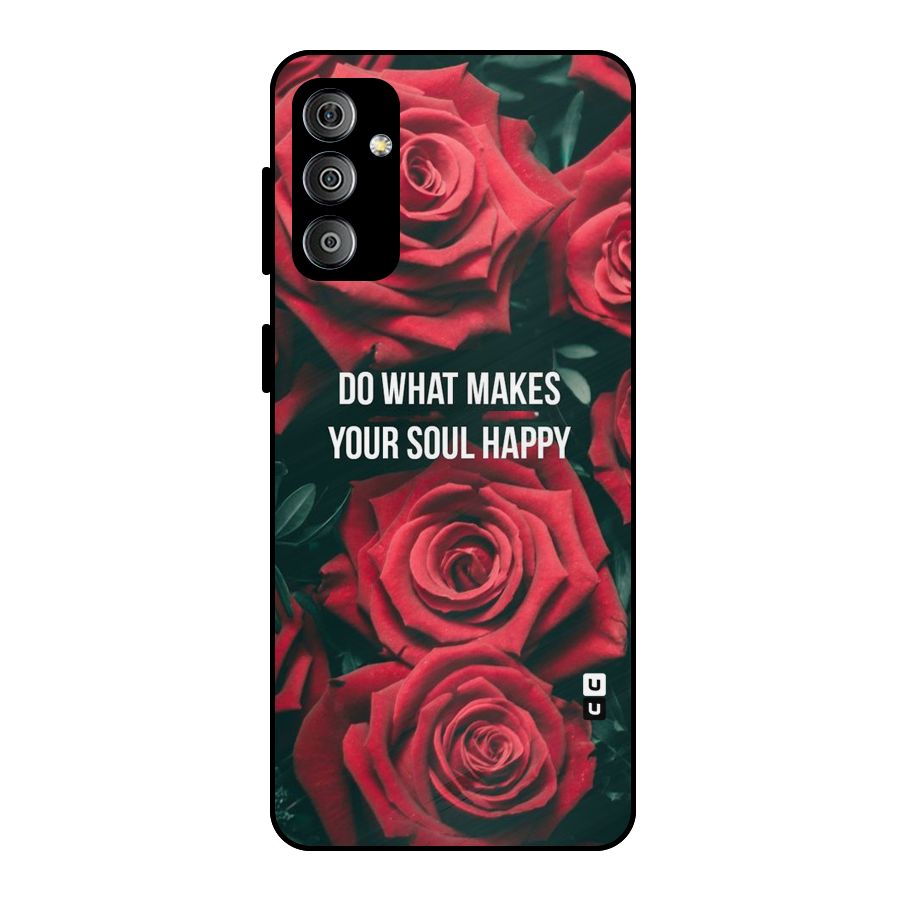 Soul Happy Metal Back Case for Galaxy F23