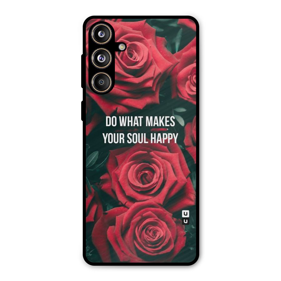 Soul Happy Metal Back Case for Galaxy F55