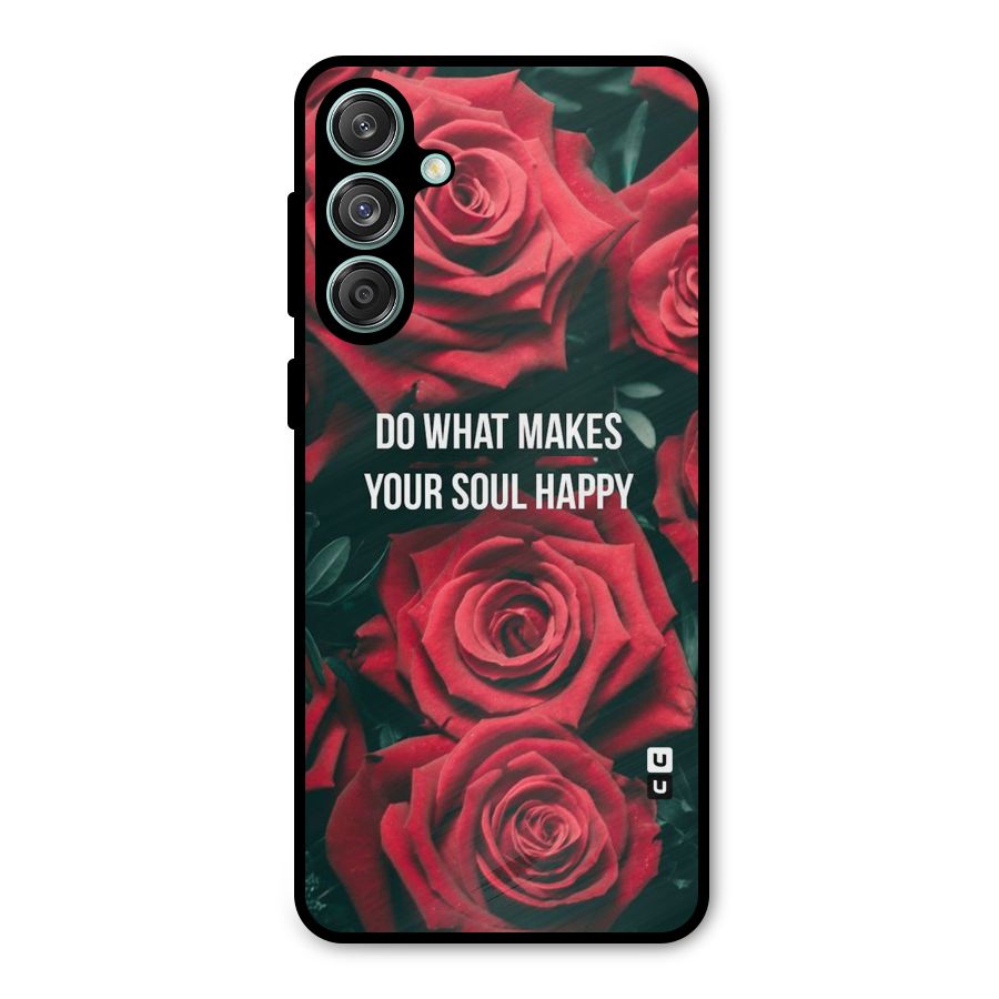 Soul Happy Metal Back Case for Galaxy M55 5G