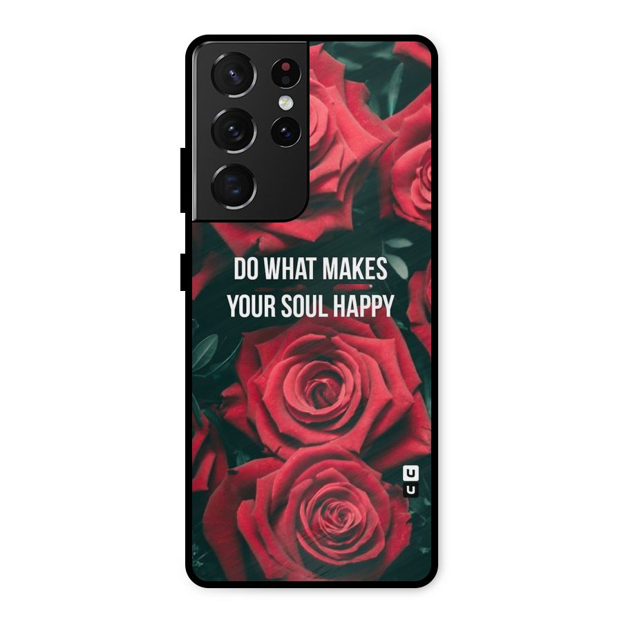 Soul Happy Metal Back Case for Galaxy S21 Ultra 5G