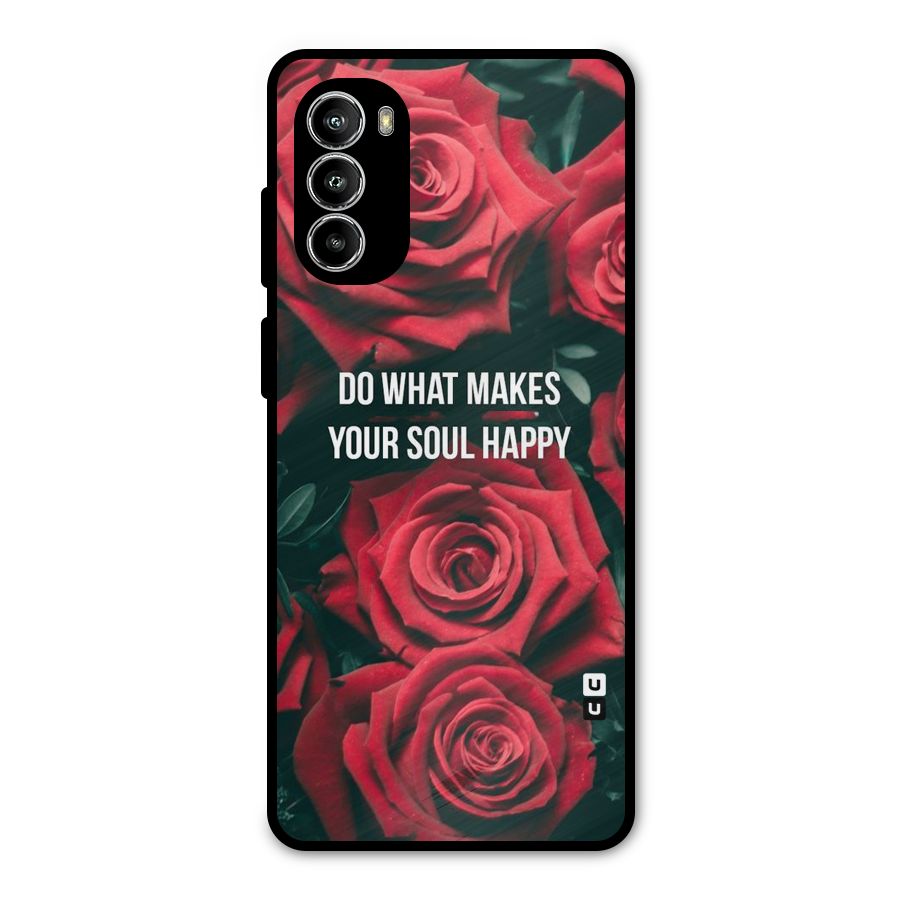 Soul Happy Metal Back Case for Moto G52