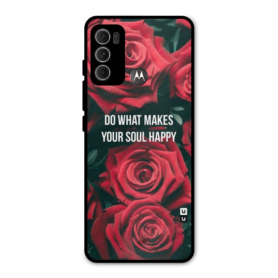 Soul Happy Metal Back Case for Moto G60