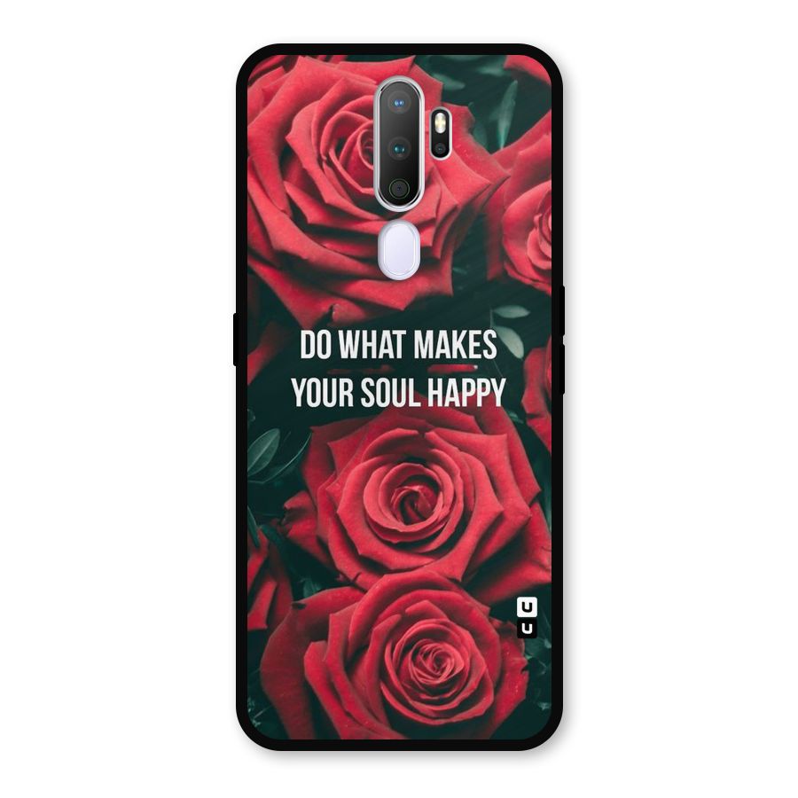 Soul Happy Metal Back Case for Oppo A5 (2020)