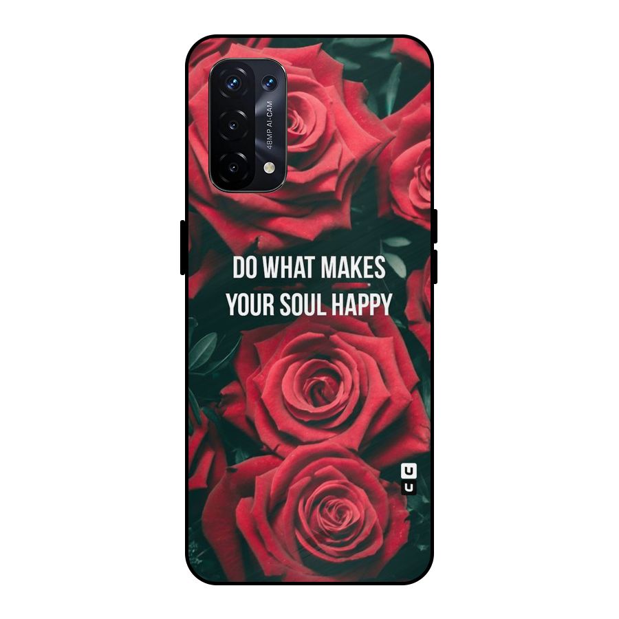 Soul Happy Metal Back Case for Oppo A74 5G