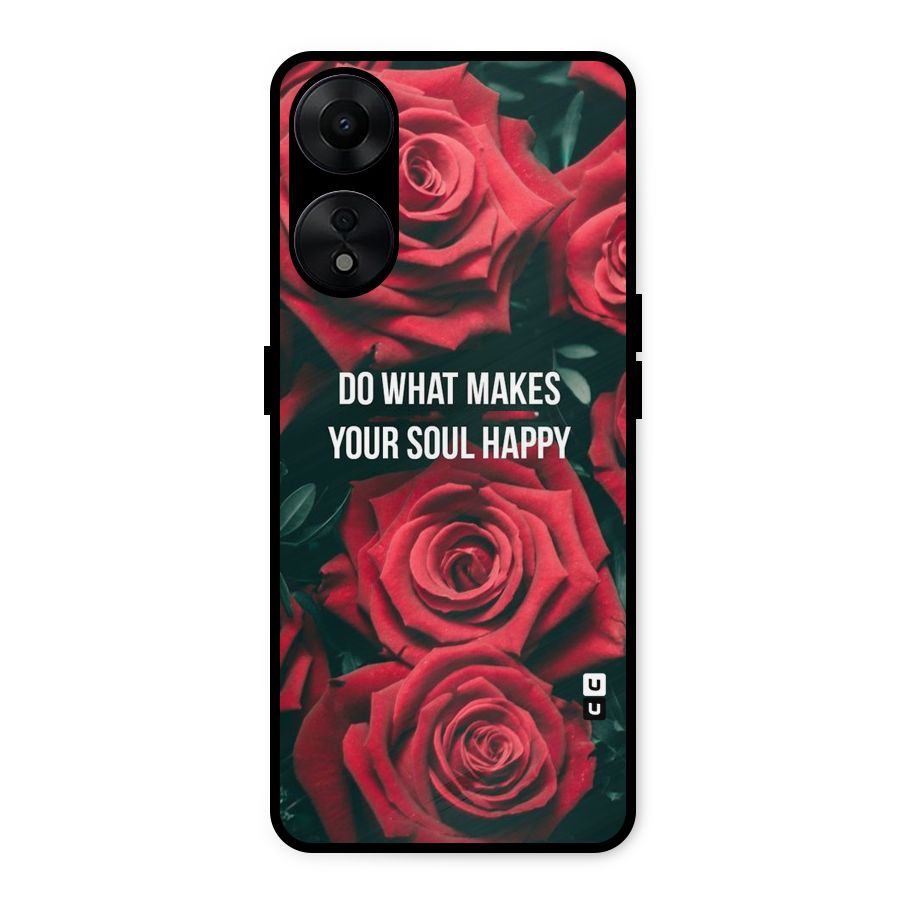 Soul Happy Metal Back Case for Oppo A78 5G