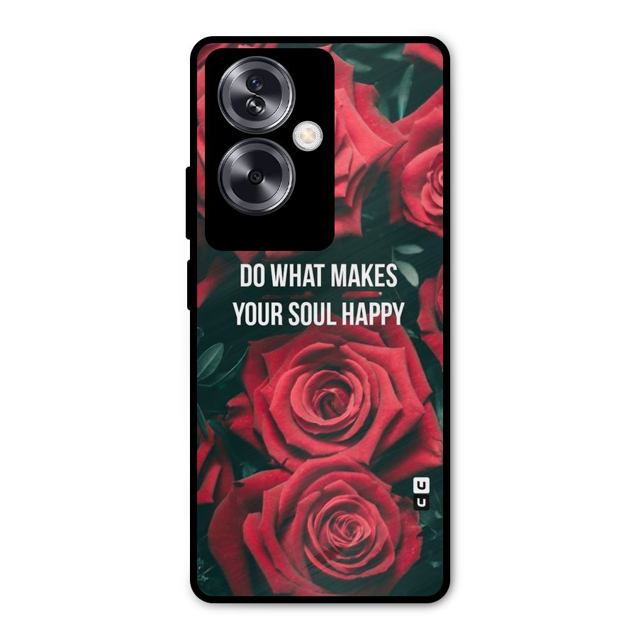 Soul Happy Metal Back Case for Oppo A79 5G