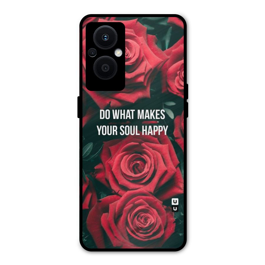 Soul Happy Metal Back Case for Oppo F21 Pro 5G