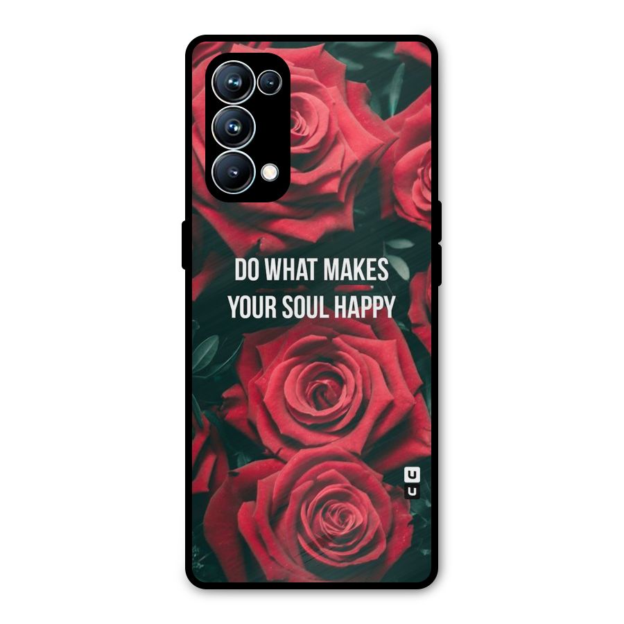 Soul Happy Metal Back Case for Oppo Reno5 Pro 5G