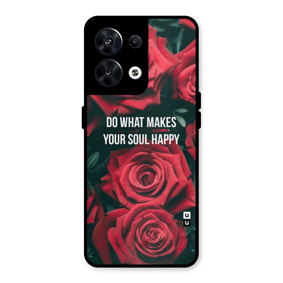Soul Happy Metal Back Case for Oppo Reno8 5G