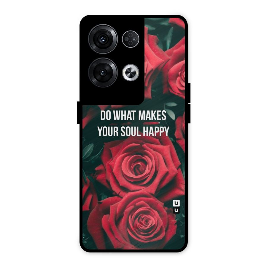 Soul Happy Metal Back Case for Oppo Reno8 Pro 5G