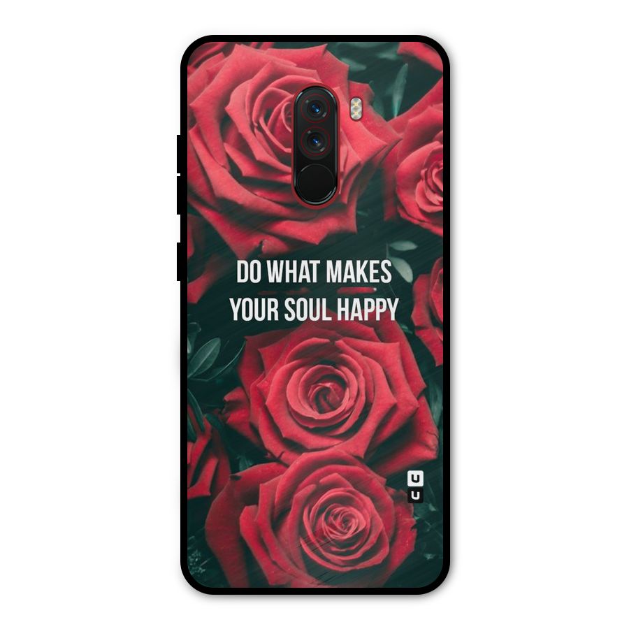 Soul Happy Metal Back Case for Poco F1