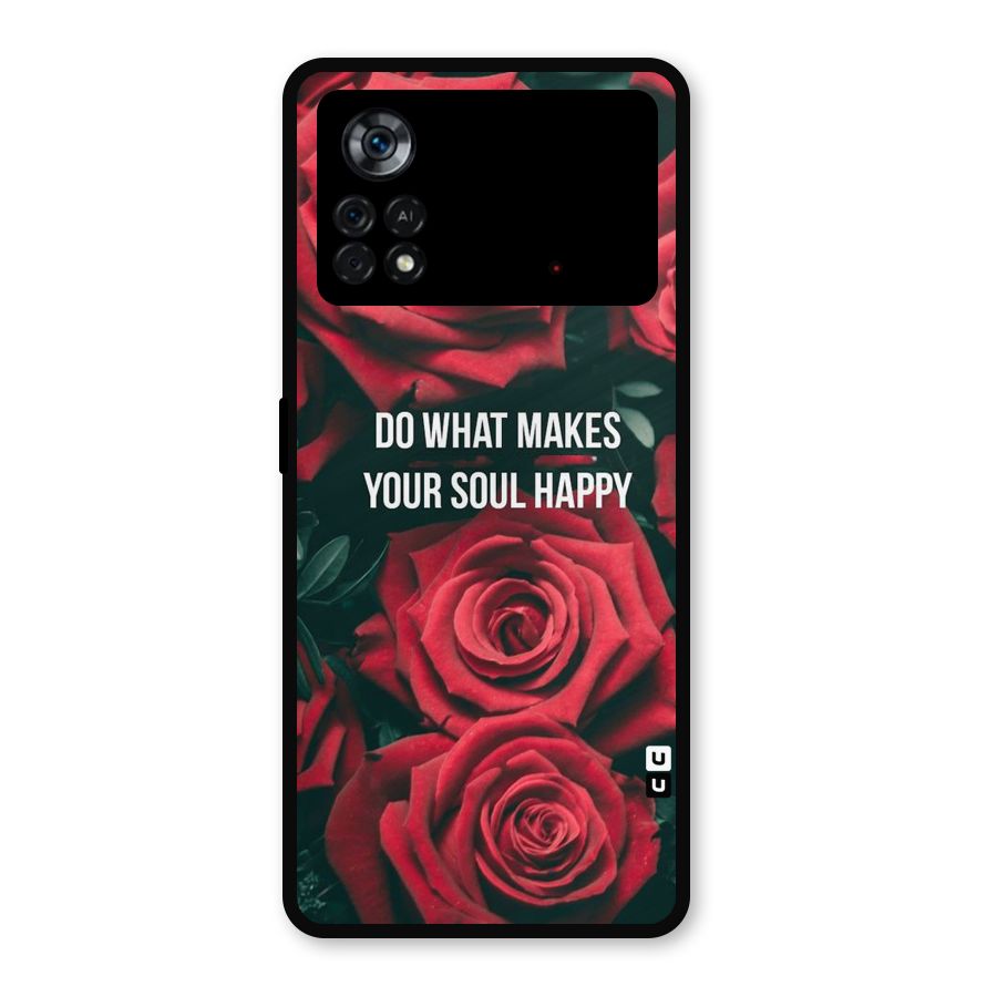 Soul Happy Metal Back Case for Poco X4 Pro 5G