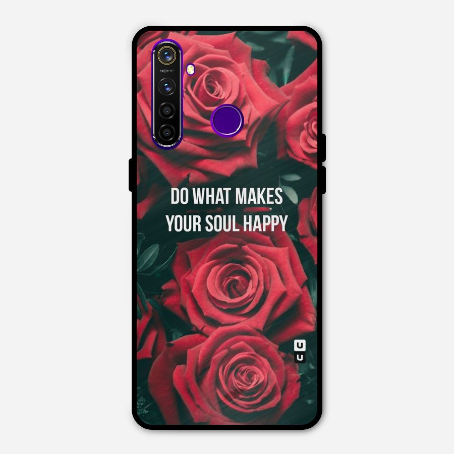 Soul Happy Metal Back Case for Realme 5 Pro
