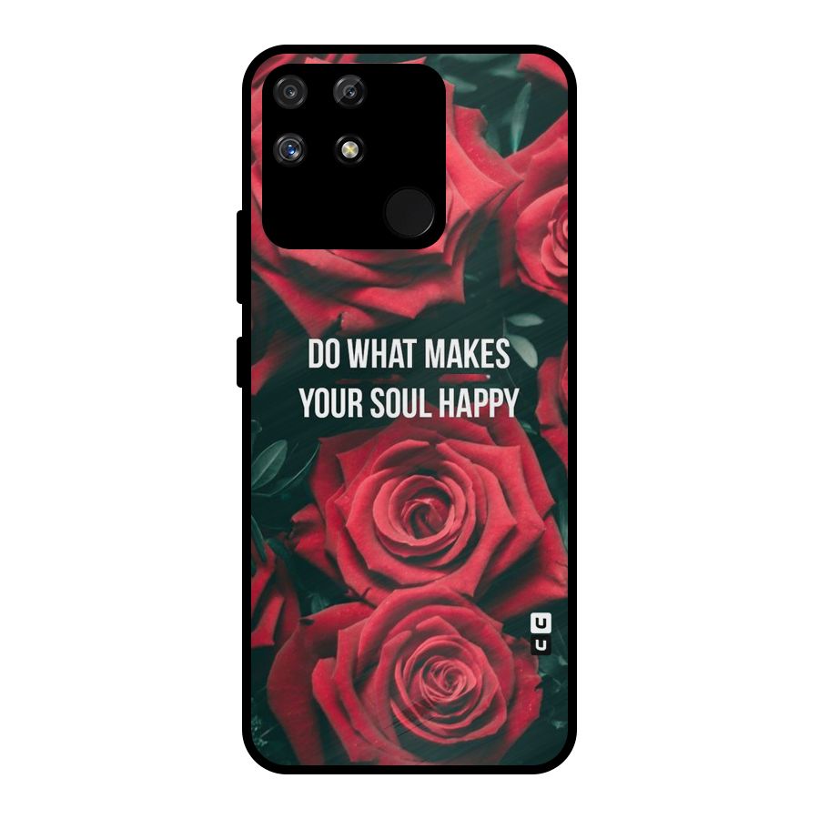Soul Happy Metal Back Case for Realme Narzo 50A