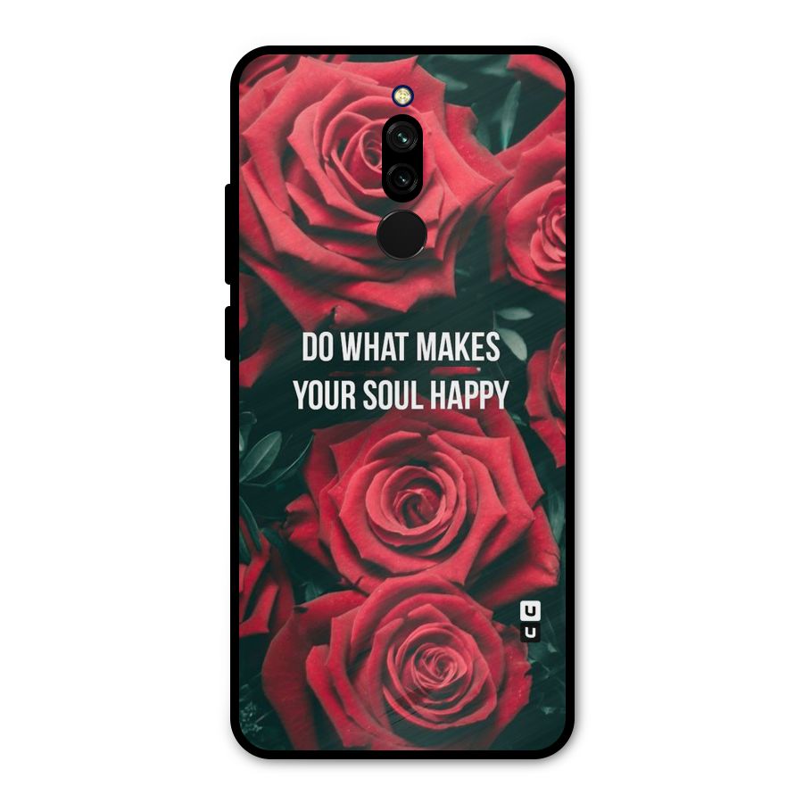 Soul Happy Metal Back Case for Redmi 8