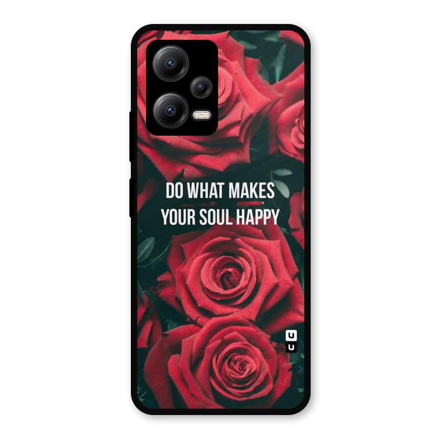 Soul Happy Metal Back Case for Redmi Note 12 5G