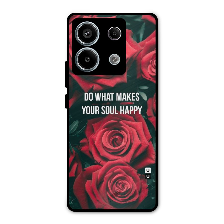 Soul Happy Metal Back Case for Redmi Note 13 Pro 5G