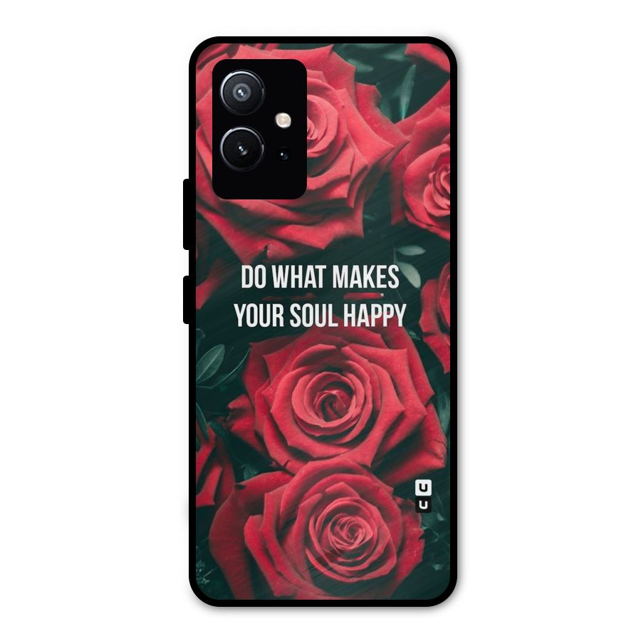 Soul Happy Metal Back Case for Vivo T1 5G