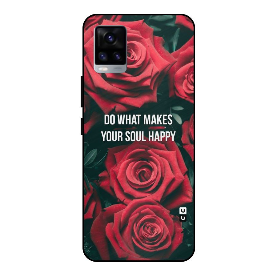 Soul Happy Metal Back Case for Vivo V20 2021