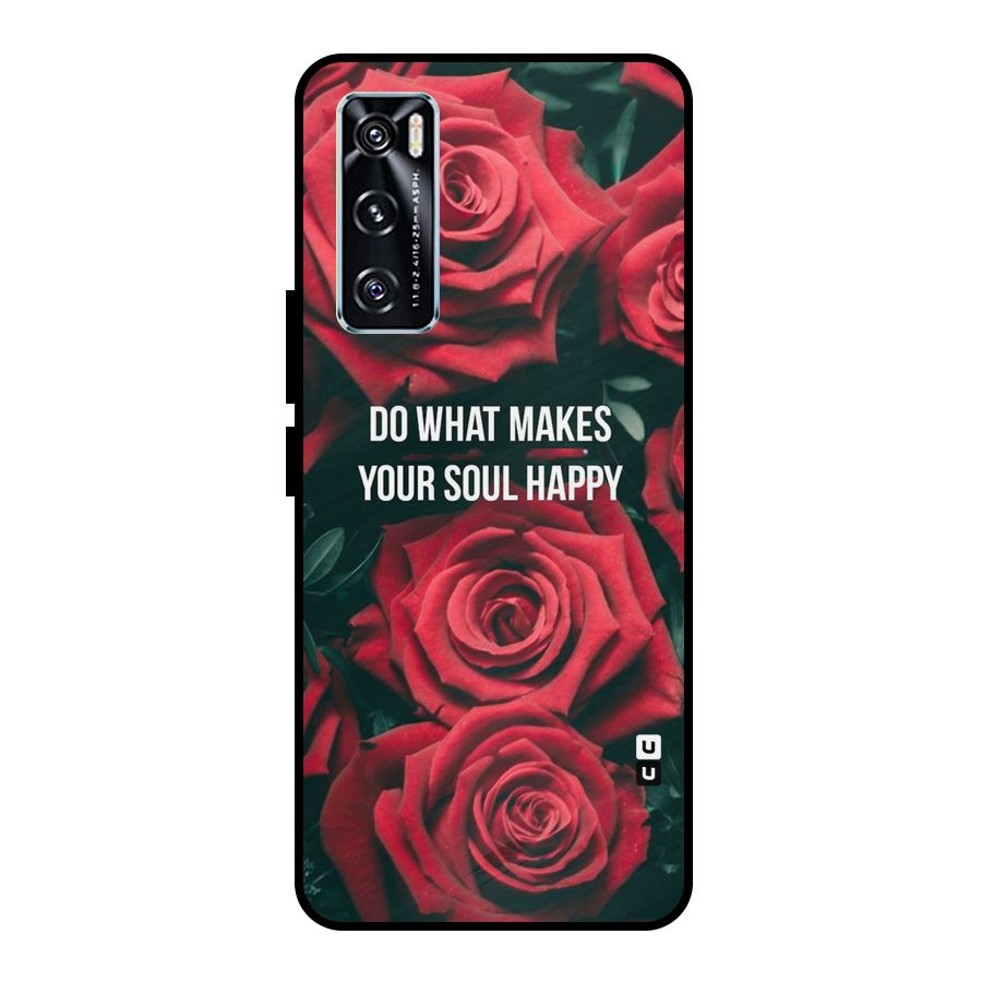 Soul Happy Metal Back Case for Vivo V20 SE