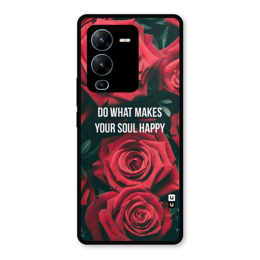 Soul Happy Metal Back Case for Vivo V25 Pro