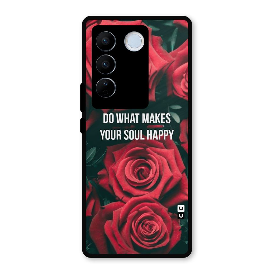 Soul Happy Metal Back Case for Vivo V27