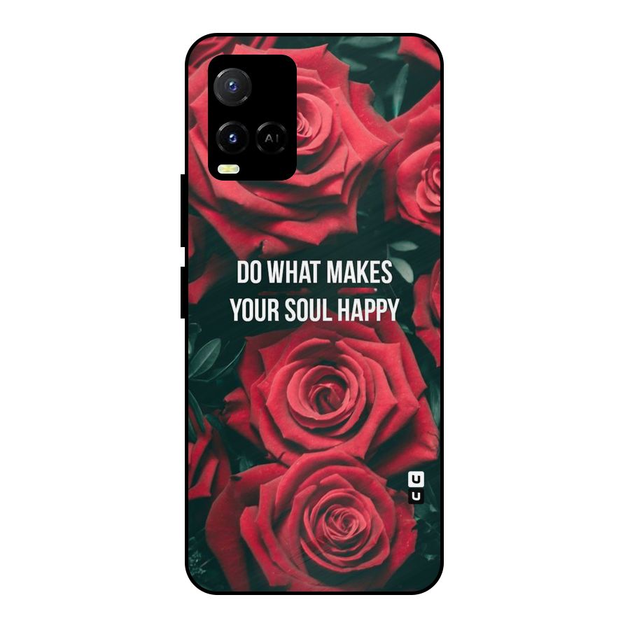 Soul Happy Metal Back Case for Vivo Y21A