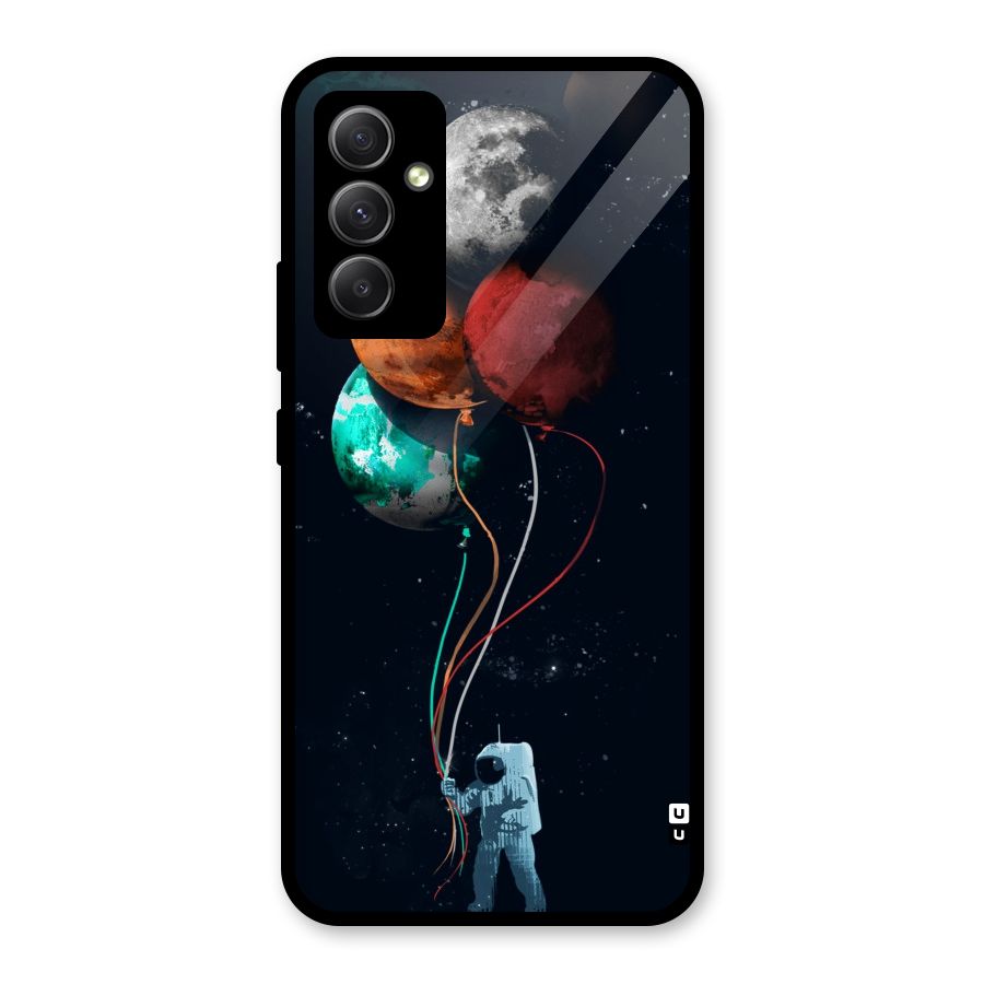 Space Balloons Glass Back Case for Galaxy A34