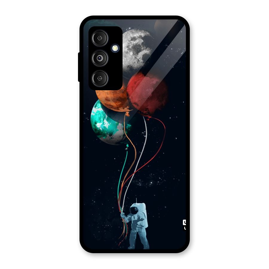 Space Balloons Glass Back Case for Galaxy M14 5G