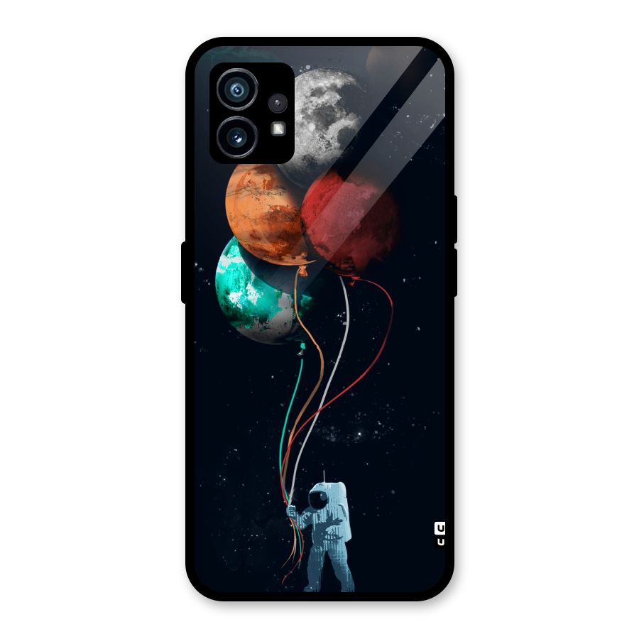 Space Balloons Glass Back Case for Nothing Phone 1