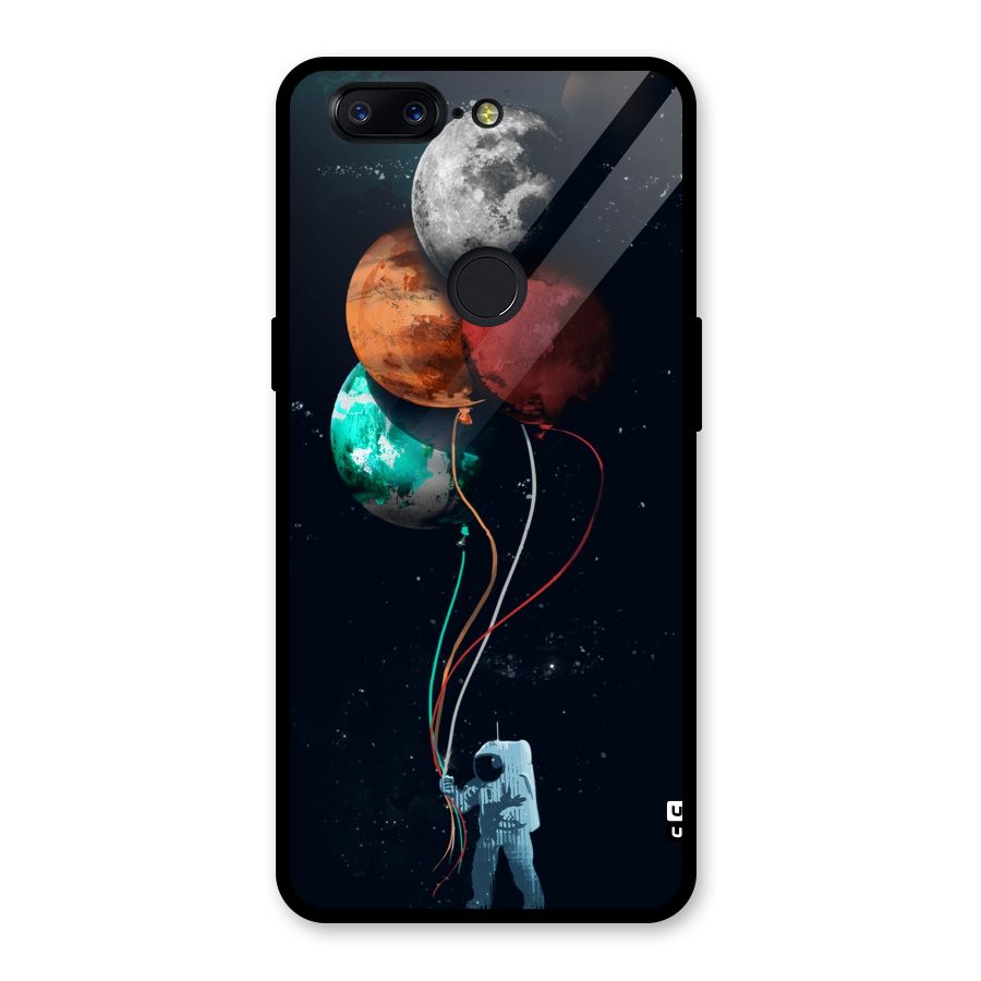 Space Balloons Glass Back Case for OnePlus 5T