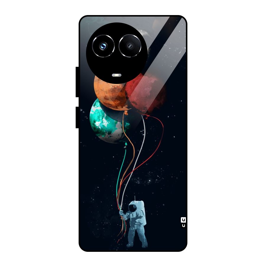 Space Balloons Glass Back Case for Realme 11X